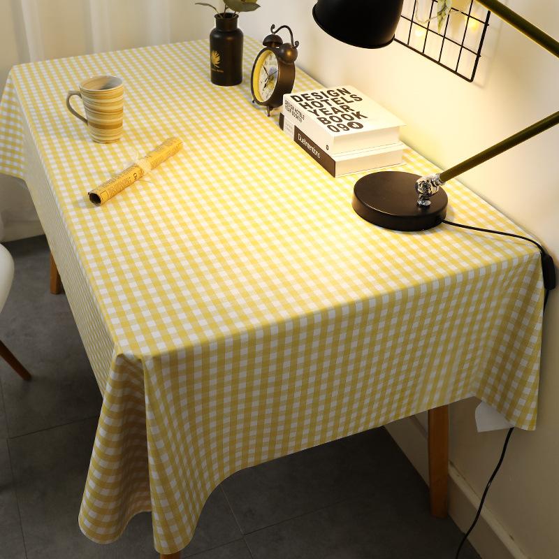 Tablecloth Waterproof and Oil-proof Wash-free Desk Rectangular Dining Table Tablecloth Coffee Table PVC Table Mat