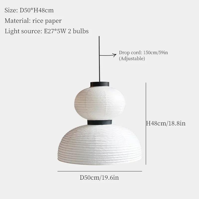 Modern minimalist rice paper lamp Japanese homestay Noguchi brave handmade rice paper pendant light Wabi Sabi medieval style