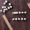 30x 16mm White Acrylic Right Angle Square Cornered Children Dice Game Props Toys