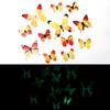 12/36pcs Luminous Butterfly 3D Wall Sticker Bedroom Living Room Window Ceiling Decor Wall Decals Home DIY Glow In Dark Wallpaper