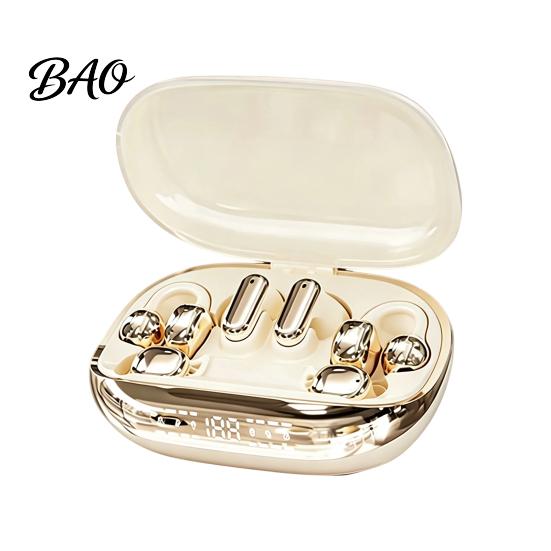 ENC Microphone for Calls 3-in-1 Wireless Earbuds with Chargeable Power Bank Case, 3 Pairs Interchangeable Clip/in-Ear/Sleep Three in One Headphones,