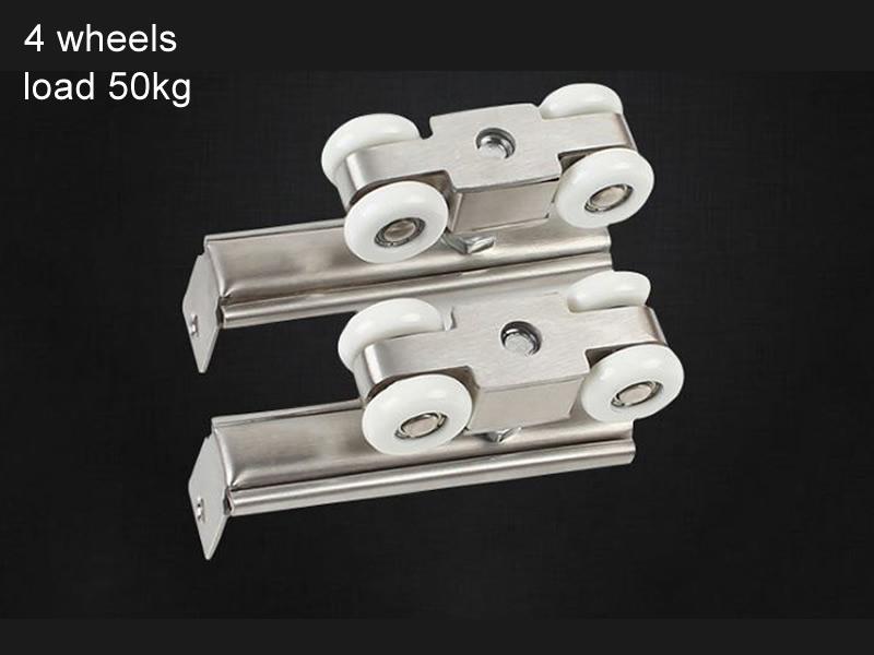 304 Stainless Steel Hardware Slide Doors Pulley,hanger Roller,hanging Rail wheels,High load-bearing,Sliding Door Track Rail