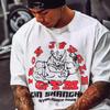 2026 Neues GYM Sommer Baumwoll-T-Shirt mit kurzem Ärmel und Aufdruck im amerikanischen Stil, große Größe, leicht und atmungsaktiv für kühle Sommer-Outfits