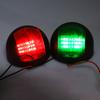 2Pcs Signal Lamp Red Green LED Waterproof Boat Navigation Light 12V 24V