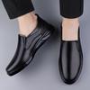 Fashion Handmade Men's Business Shoes High Quality Mens All-match Loafers Genuine Leather Mens Slip on Walking Shoes Stylish Male Flats