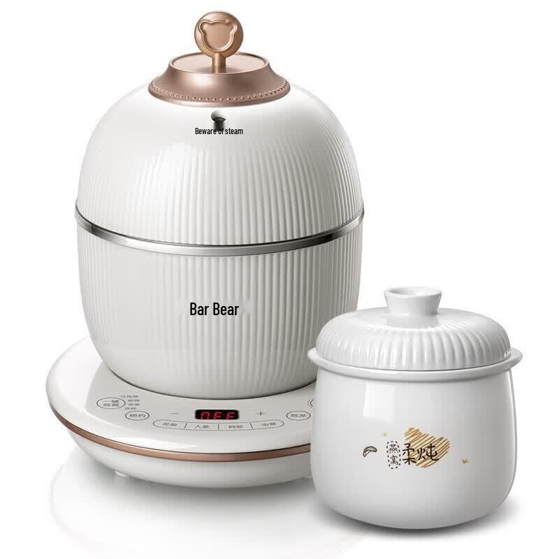 Bear 0.6L Electric Double Boiler Stew Pot with Ceramic Pot CN plug (adapter included)