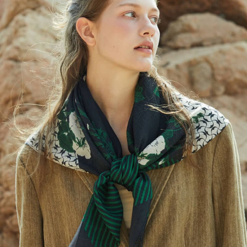 ANA MAISON Selfless City Silk Wool Scarf [PMsw-1425]