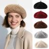 Knitted Painter Cap Wool Blend Casual Artist Hat Vintage Pumpkin Beanie