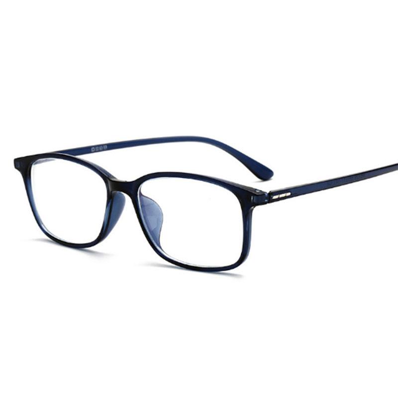 Ultralight TR90 Frame Prescription Eyeglasses Men Women Unisex Retro Square Myopic Optical Eye glasses -0.5 -1.0 -2.0 To -6.0