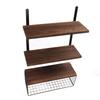 Wall Floating Shelves Candlenut Adjustable Dark Brown Wall Mounted Storage Shelves for Bathroom Bedroom Kitchen Garage