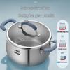 ASD DeLisha Pot à Soupe Antiadhésif Haut de Gamme 24 cm Acier Inoxydable 304