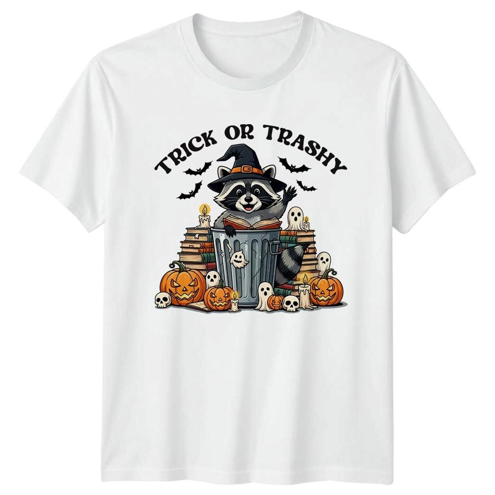 Trick Or Trashy TShirt Raccoon Halloween Gift For Him And Her S
