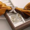 1PC Fashionable High-end Silk Scarf Buckle Ring Corner Knotted Simple Small Scarf Dual-purpose Function Square Scarf Buckle Scarf Buckle Accessories