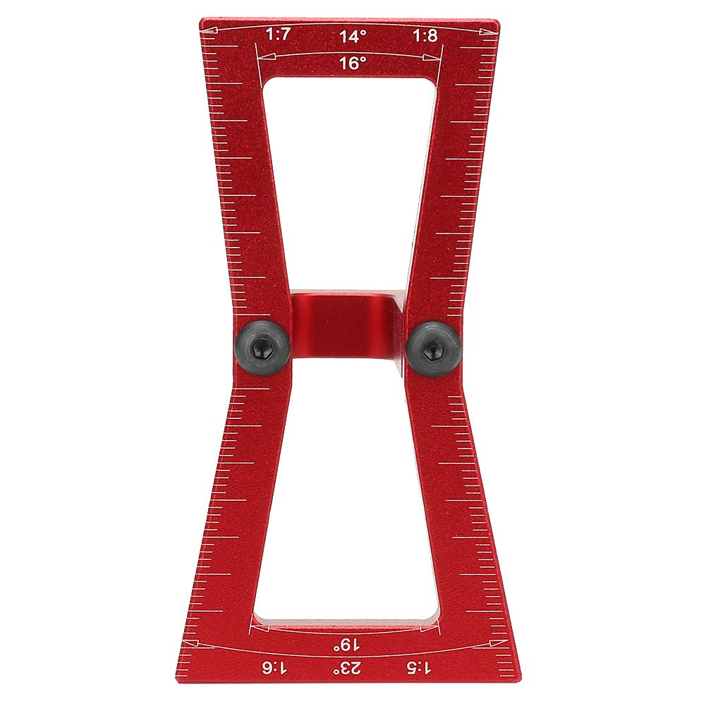 DIY Woodworking Dovetail Ruler Marker Wood Joints Gauge Guide Tool (1:5 1:7, 1:6 1:8) (Red)