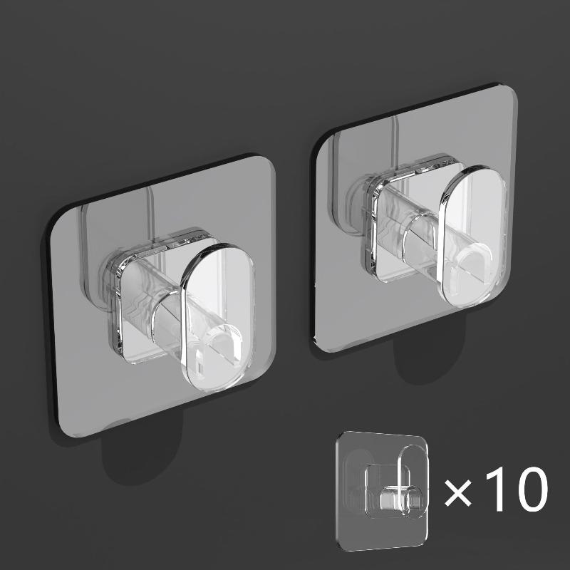 10/20Pcs Extra Large And Thick Strong Adhesive Hooks, Bathroom Towel Hooks, Door Hooks, Waterproof And Traceless Universal Hooks