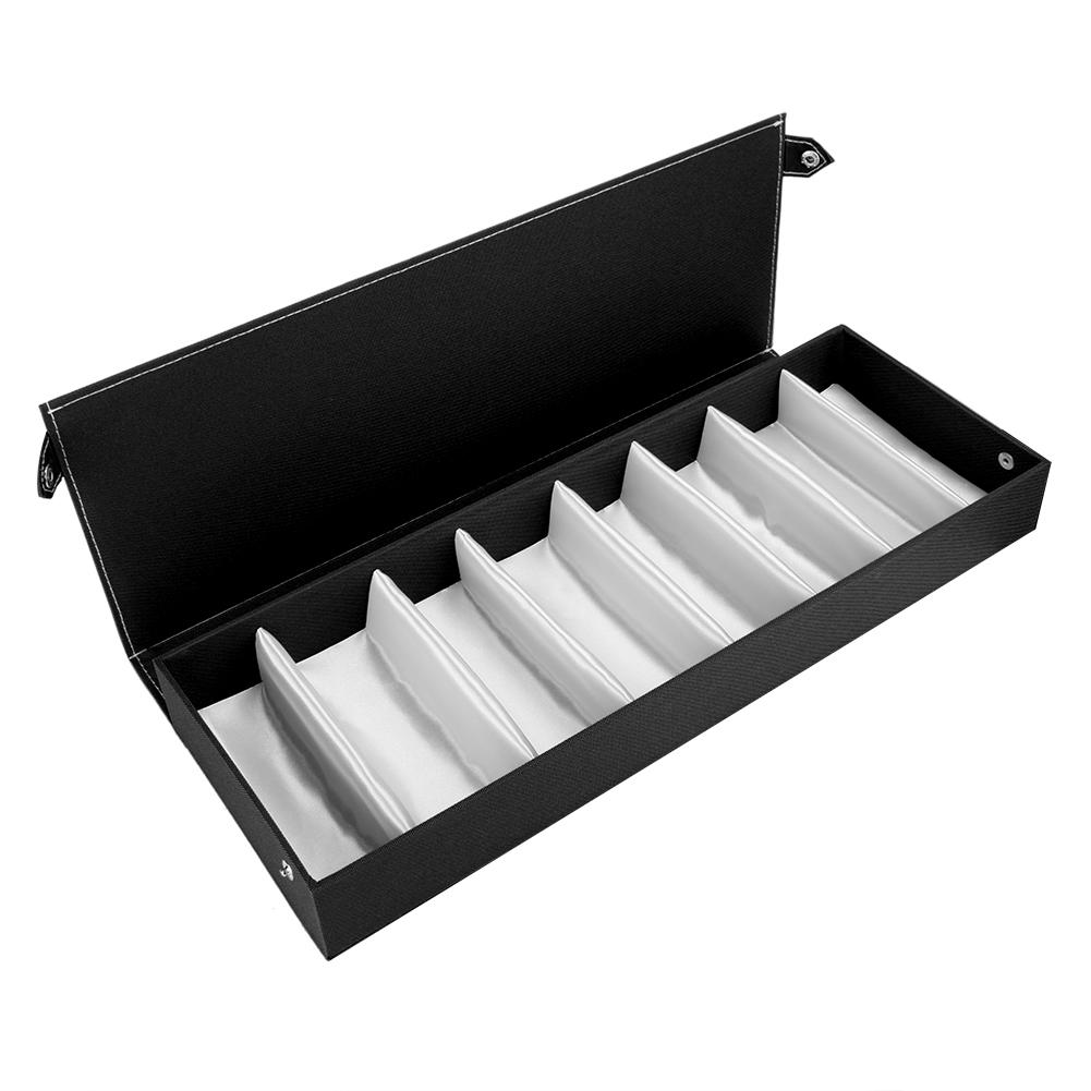 8 Fächer Tragbarer Brillen Präsentationskoffer Reise Sonnenbrillen Aufbewahrungskoffer Organizer Schwarz