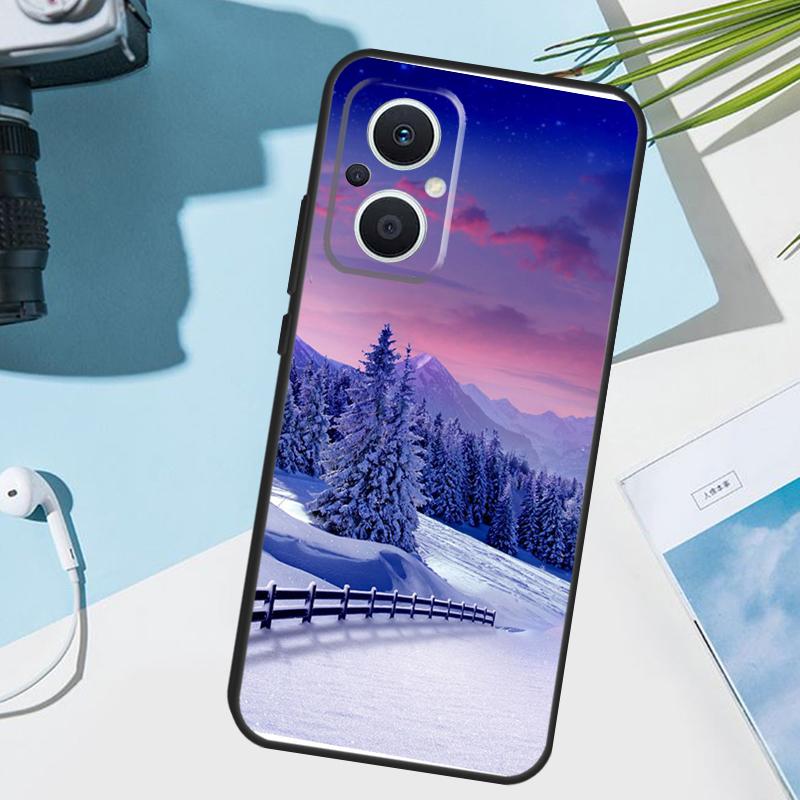 Landscape Winter Light Snow Cover For OPPO Reno 14 F 13F 12F 11F 10 11 12 13 Pro 7 8 Lite OPPO Find X9 X5 X6 X8 Pro Case