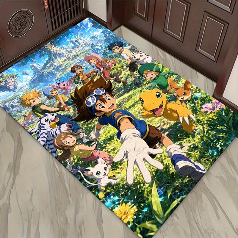 Digimon Carpet Rug for Living Room Bedroom Home Sofa Decoration,Kids Play Non-slip Floor Mat