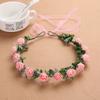 Forest Series Flower Crown For Women Exquisite Simulated Floral Hair Crown Spring Hair Decor Wreath, for Wedding Use