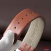 Ultra-Thin Soft Top-Grain Cowhide Watch Strap 18mm 20mm 22mm Brown Genuine Leather Watch Band for Men Women Universal Wristband