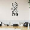 Залізне Настінне Мистецтво Чорний Силует Жінки Скульптура Мінімалістичний Декор для Дому Подарунок