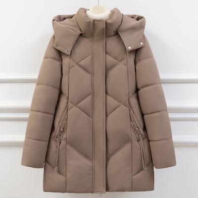 Μεγάλα Μεγέθη XL-5XL Μεσήλικες Γυναικεία Χειμωνιάτικα Παλτό Κουκούλα Καθημερινά Μακριά Παρκά Πάχος Ζεστά Γυναικεία Μπουφάν