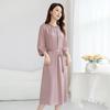 Mulberry Silk Dress Women's 2026 Summer New Round Neck Lantern Sleeve Mulberry Silk Temperament Fashionable High-end