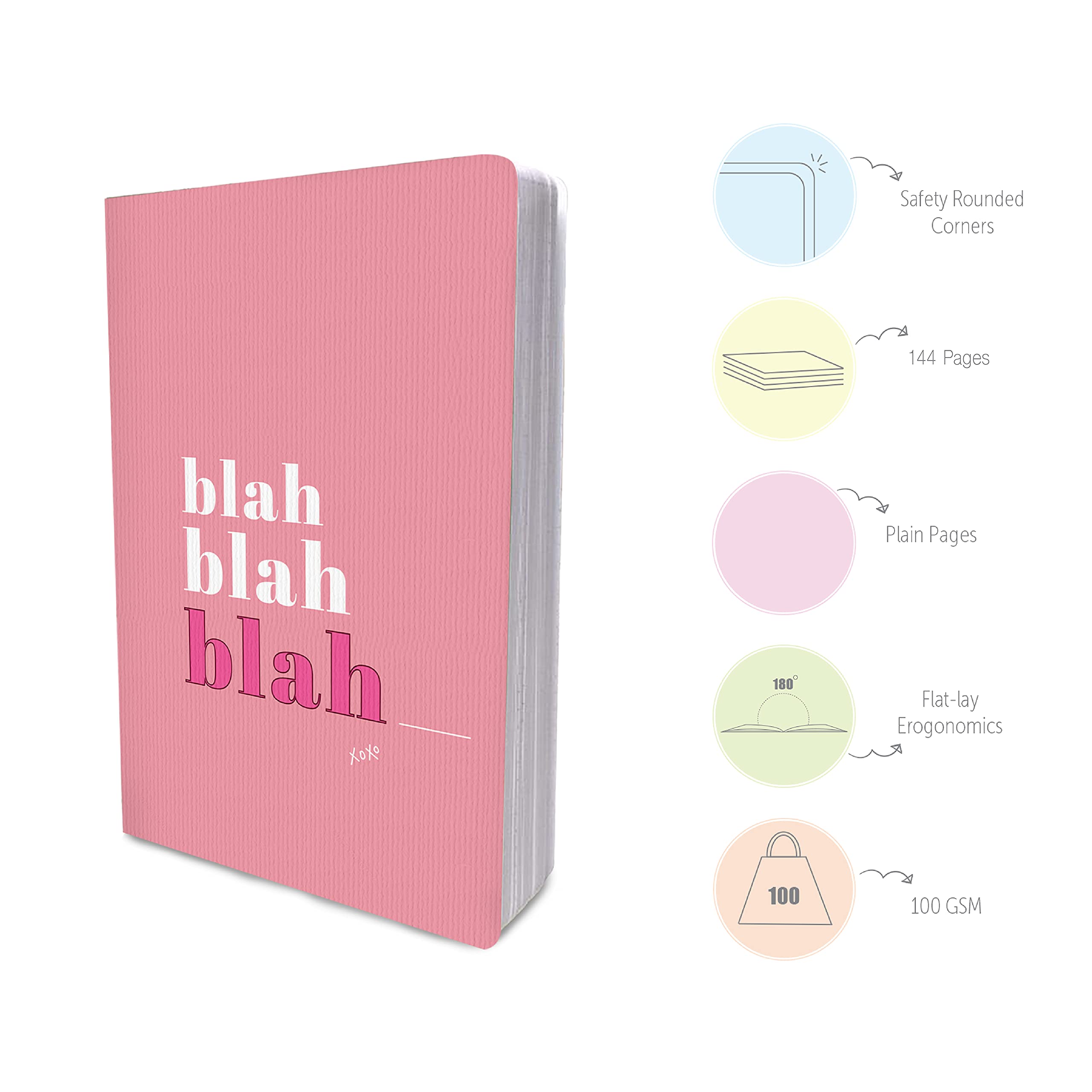 Factor Notes 90 Gsm A5 Notebook: Plain | 160 Pages (The Blah Blah) A5
