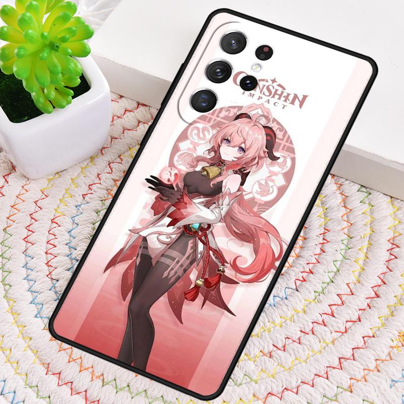 Genshin Impact Yae Miko Silicone Phone Case For Samsung Galaxy Note 10 Pro S26 S25 S24 S23 S22 S21 Plus S25Ultra Capa Cover