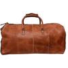 Large Leather Travel Bag Duffel Bag Gym Sports Flight Cabin Bag Leather Holdall Overnight Weekend Large Luggage Bag.  24"