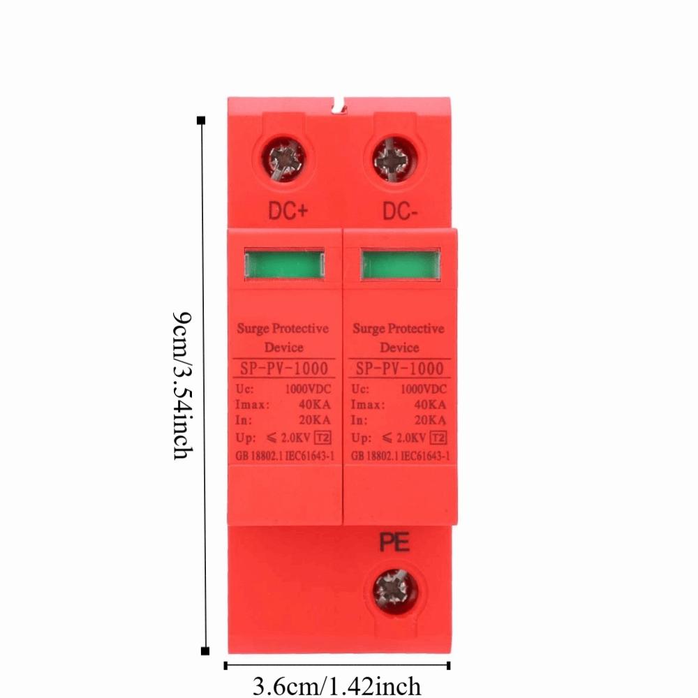 DC1000V Voltage Arrester Device 2P DC Photovoltaic Lightning Protector  Industrial Applications