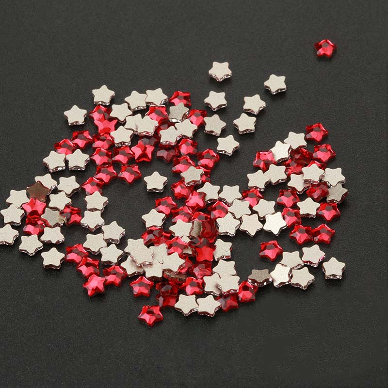 Diy Nail Art Sticker Flat Back Crystal Rhinestones Star Shape Craft Shiny Embellishment Phone Case Decorative Glue-on CZ Diamond