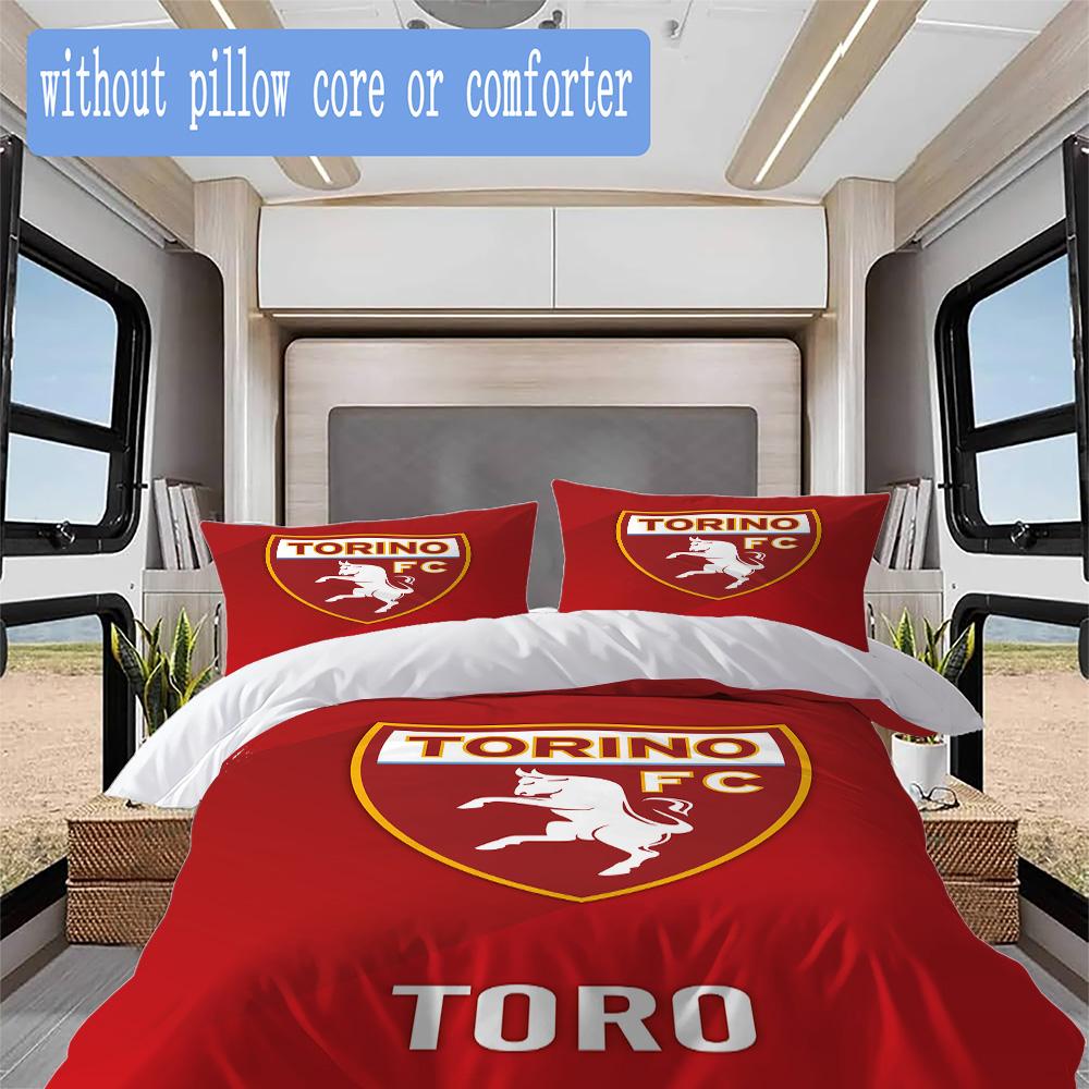 Torino Fc Pattern Bedding,Quilt Set Quilt Cover Pillowcase Home Birthday Gift (1*duvet cover+2*pillowcase,without core)DSJT261018094