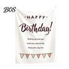 Matching Hanging Flags Baby Birthday Backdrop, Greenery Forest Banner for Boy Girl, Integrated Cloth 100 Day Celebration Party Decorations,