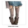 Women Hollowout Garter Belt Pantyhose Flower Lace Patterned Sheer Thigh High Stockings Suspender Strap Tights Hosiery