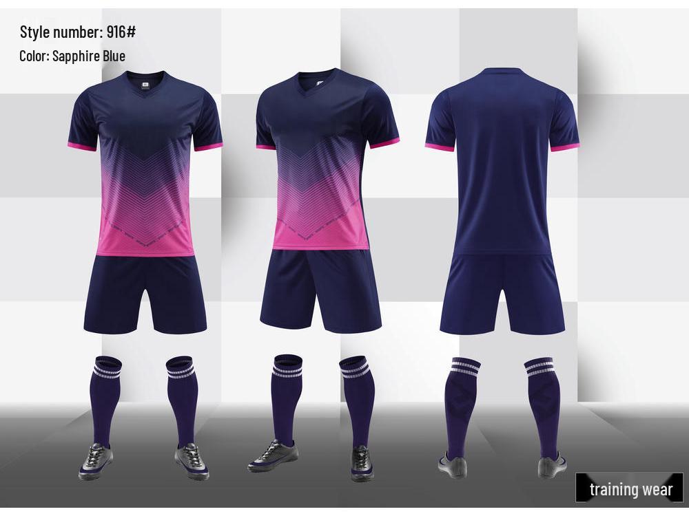 Customized Short Sleeve Football Jersey Set for Men, Women & Kids - Includes Number Printing for Team & Training