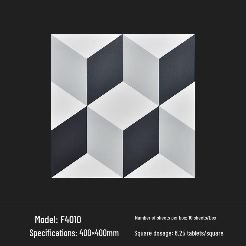 400x400 Zelená francouzská retro dlaždice s malým květinovým vzorem pro kuchyň, koupelnu, balkon a podlahu