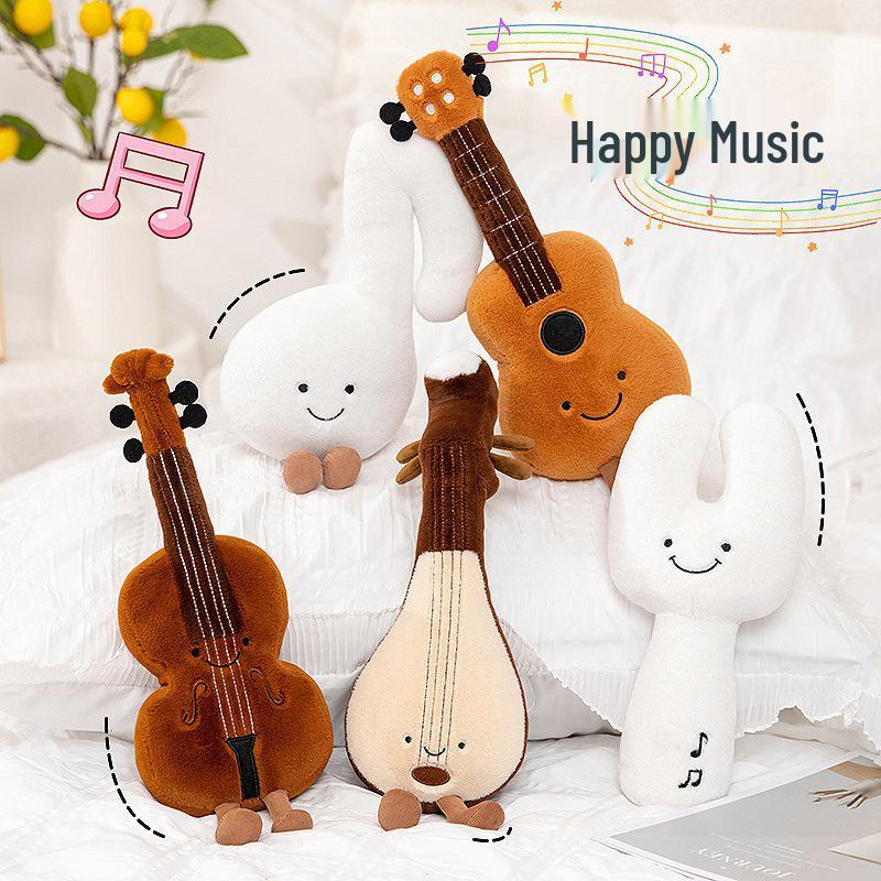 

Plush Cartoon Dolls: Classical Music Concert Series - Funny Guitar & Violin Musical Instrument Souvenir Gifts 30cm