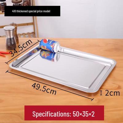 Thickened 304 Stainless Steel Rectangular Tray