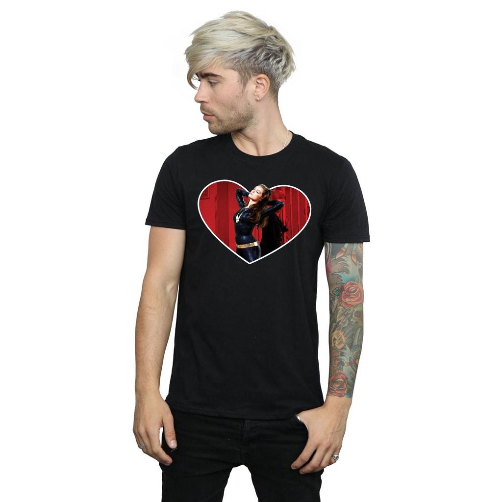 DC Comics Mens Batman TV Series Catwoman Heart T-Shirt