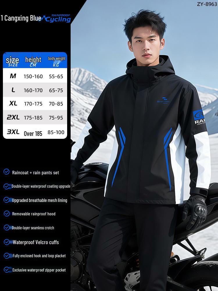 

Men s and Women s Stormproof Cycling Raincoat and Pants for Motorcycle or Fishing M