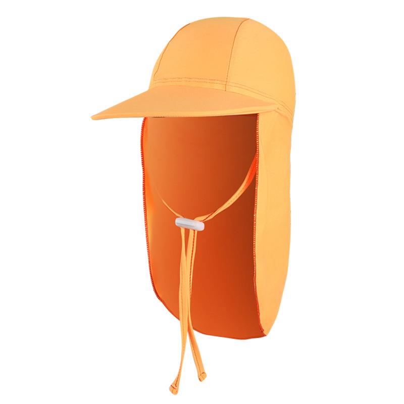 

Multicolor Kids Anti-Uv Sunscreen Hat Nylon Breathable Large Brimmed Hat Swimming Outdoor Ice Silk Hats Unisex помаранчевий