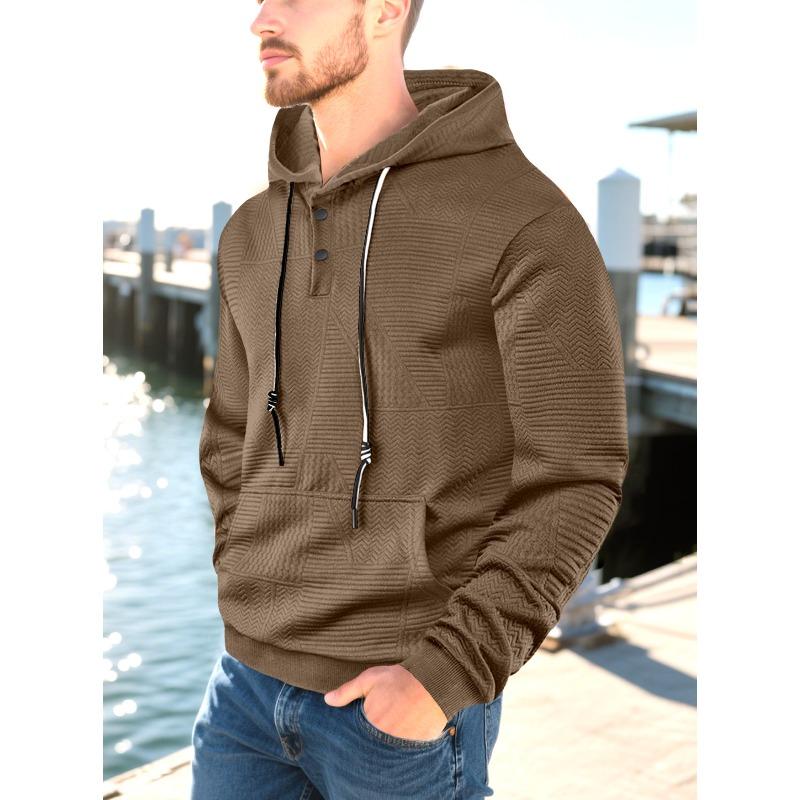 Spring and Autumn Trend Men's Clothing Solid Color Hooded Sweater Fat Men's Fattened Large Size Loose Sports Casual Top Jacket