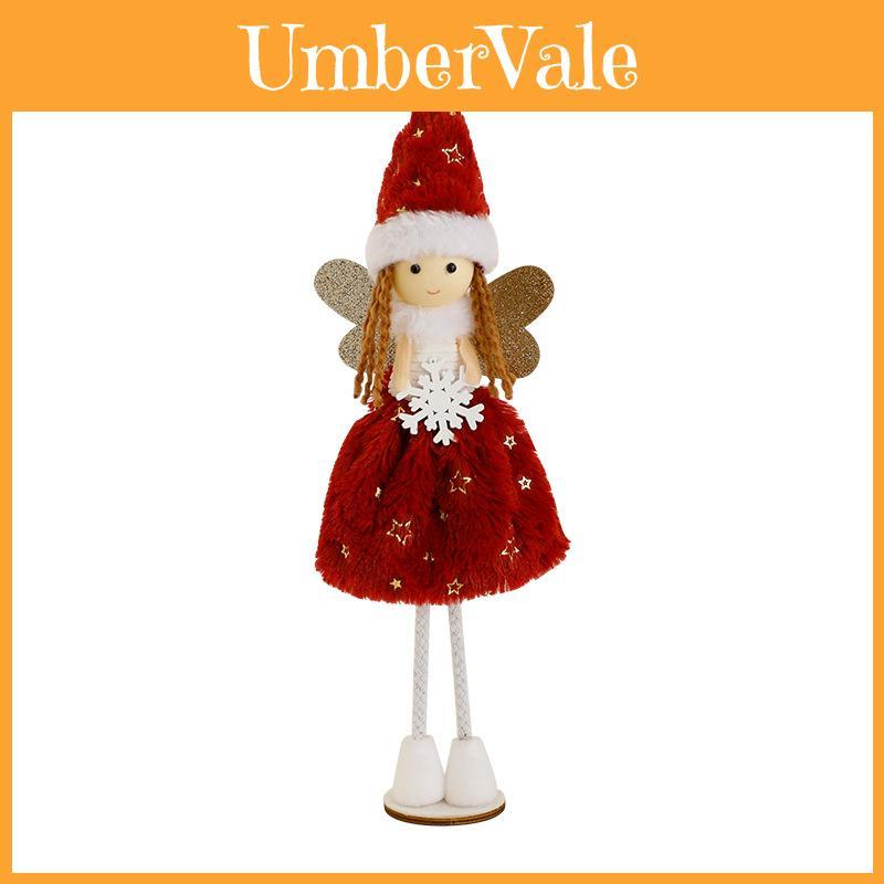Addobbo Peluche Angelo di Natale con Piedini per Centrotavola Festivo