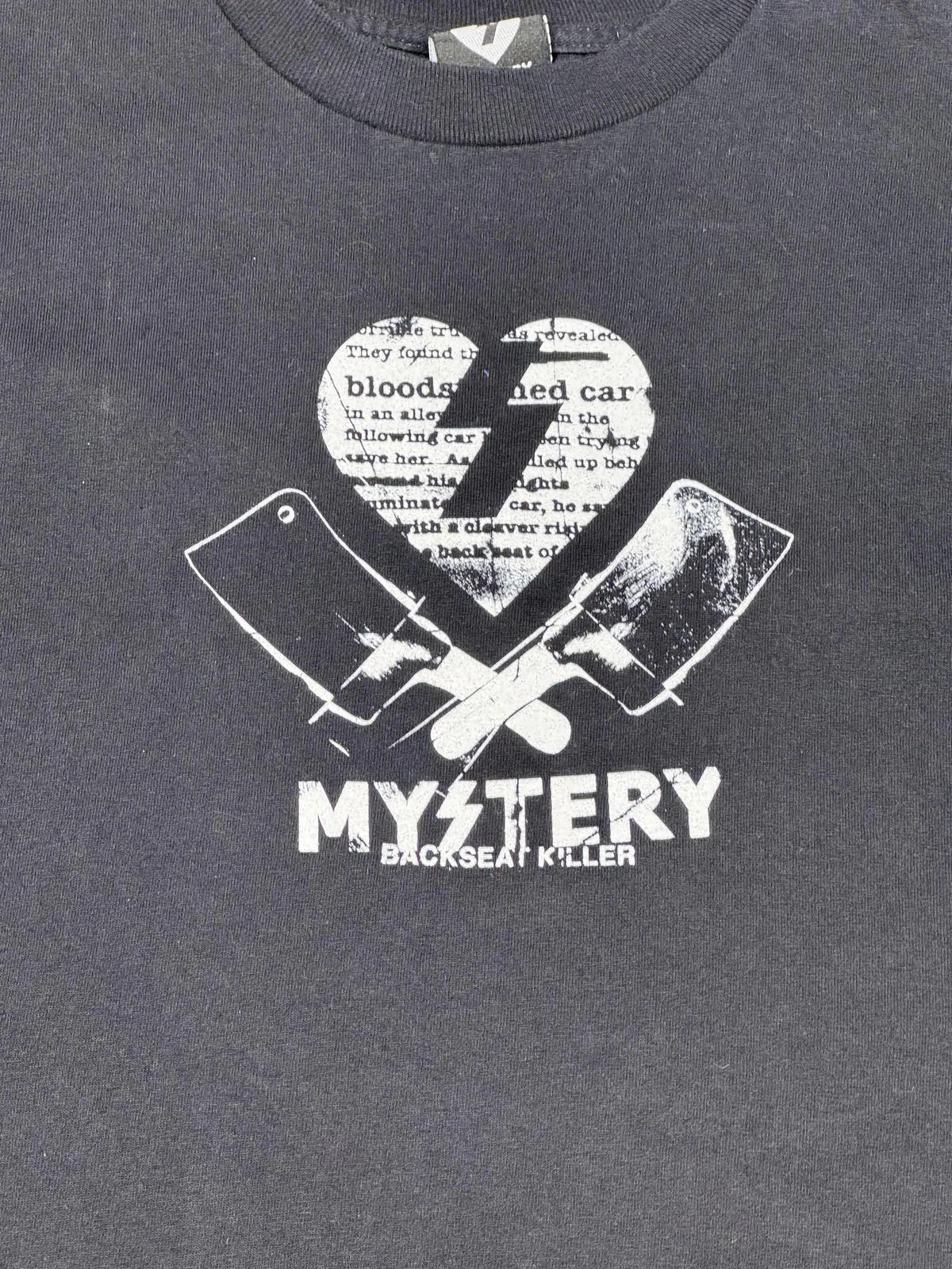 

Футболка Mystery Skateboards Мужская Средняя Черная Y2K Сердце Убийца Хоррор Графическая Футболка L