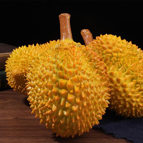 Durianmodell Falsk durian-dekorasjon Falsk durian-figur Kunstig fruktrekvisitt for Fruktbutikker Supermarkeder Utstilling