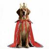 Adjustable Dog King Cape With Crown Pet Costume Dog Shawls Pet Cosplay Cloak  Photo Pet