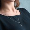Sterling Silver 925 CZ Diamond Cross Necklace for Women [GAVU]