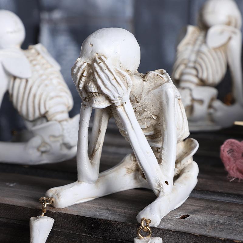 Halloween Decorations, Creative Skull Skeletons, Resin Crafts, Halloween Party Ornaments, Bar Decoration Ornaments