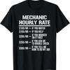Mechanic Hourly Rate T Shirt Funny Labor Rates - Men's Summer Cotton Graphic Tee